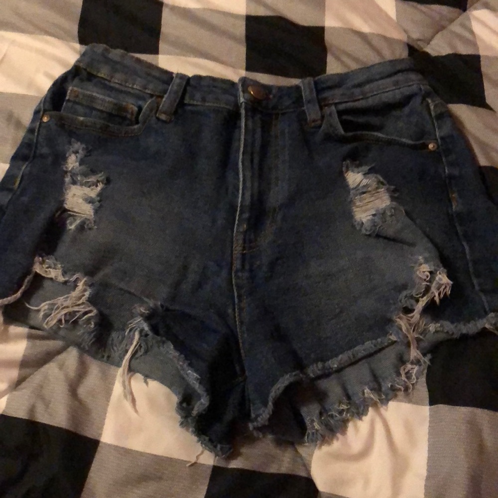 Blue Jean distressed shorts